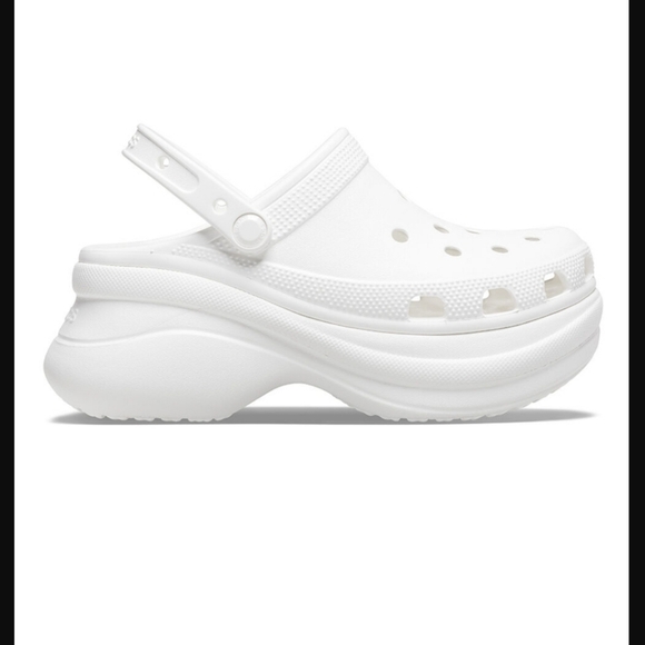Crocs Classic White Bae Platform Clog Sandals Size 8 - Picture 16 of 16